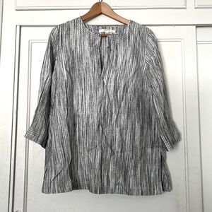 Erica Tanov Split neck/slit hem tunic L